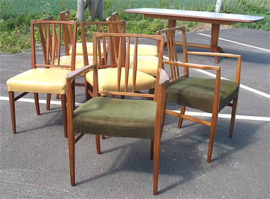 A Gordon Russell Burford Extending Dining Table and Eight Matching Chairs,